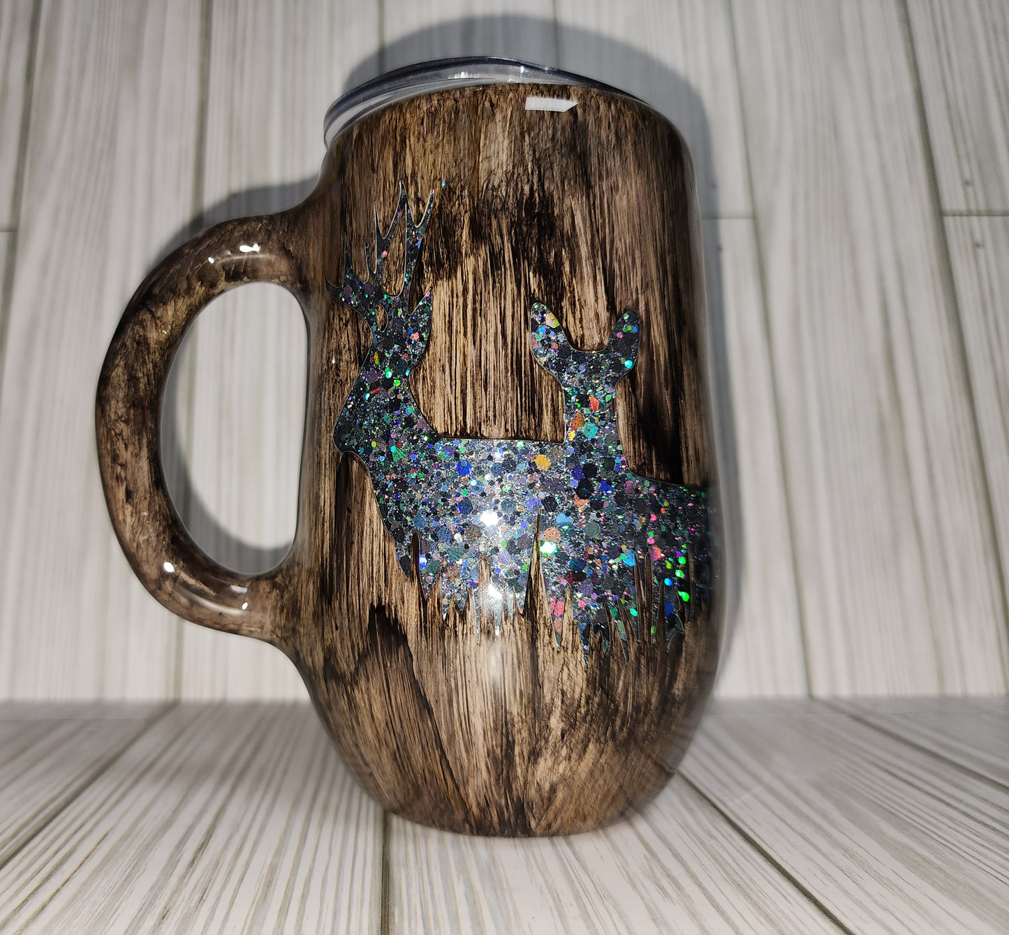 16 Ounce Woodgrain with Deer Peek a Boo