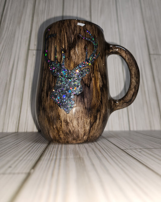 16 Ounce Woodgrain with Deer Peek a Boo