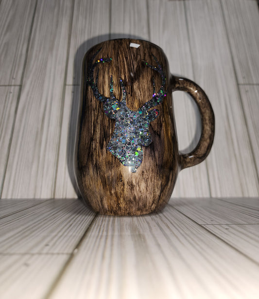 16 Ounce Woodgrain with Deer Peek a Boo